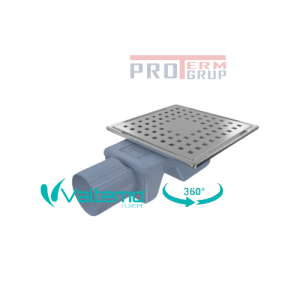 Trap dus 10x10cm Inox-S Trendy perforat