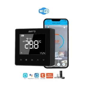 Термостат комнатный Wi-Fi черный amazon, alexa